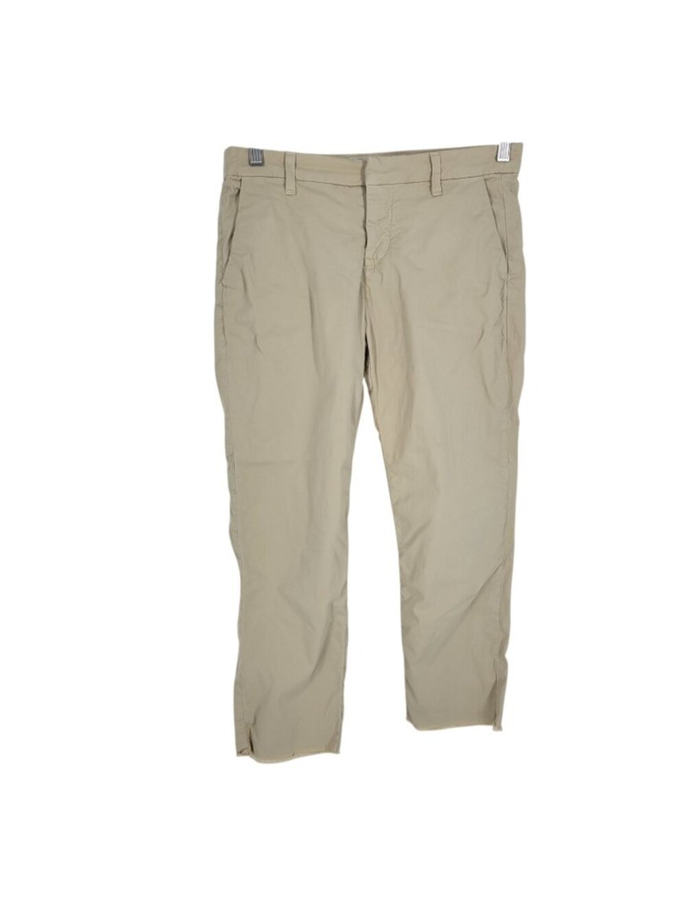 Frank & Eileen Wicklow Size 6 Italian Chino Pants Cropped Stretch Quiet Luxury